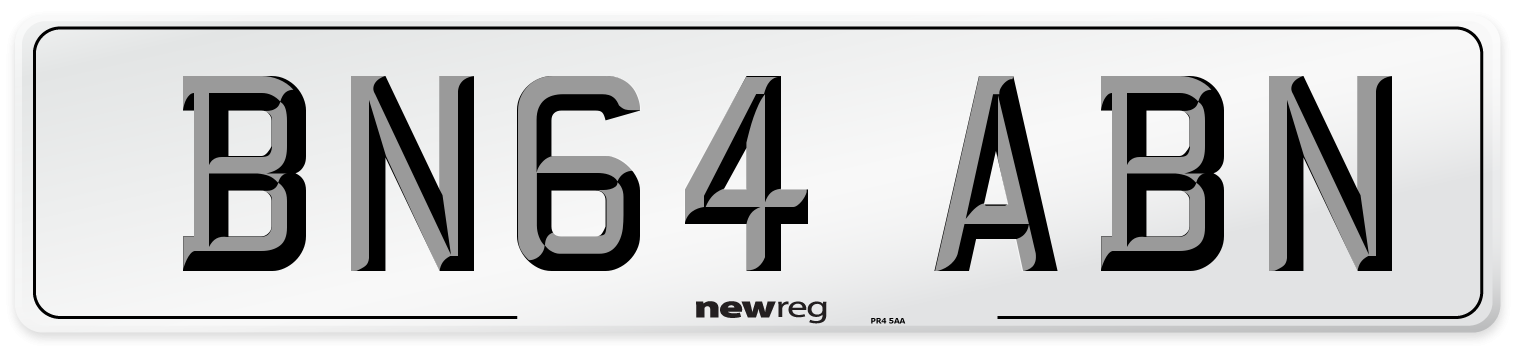 BN64 ABN Number Plate from New Reg